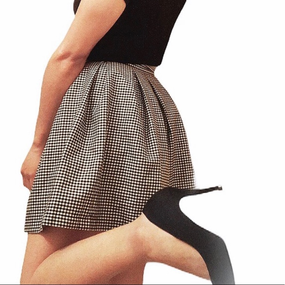 Delias Mini Gingham Plaid Pleated Skirt